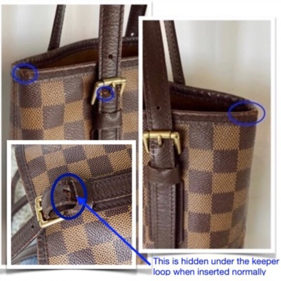 Authentic Louis Vuitton Damier Marais Bucket Bag with Accessory Pouch, Gorgeous! - Picture 15 of 16